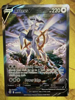 Pokemon TCG Arceus v Sword & Shield Brilliant Stars Holo Ultra Rare Card 166/172 - Image 1