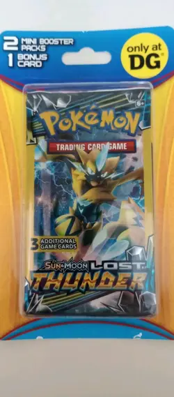 1 - Pokemon Lost Thunder DG Blister Pack - 2 Mini Booster Packs & 1 Bonus Card - Image 1