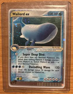 2003 Pokemon TCG Wailord EX Sandstorm Holo Rare Card 100/100 - Image 1