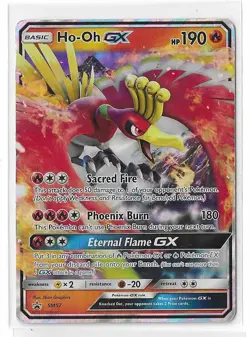 HO-OH GX SM57 Black Star Promo Ultra Rare Full Art Holo Pokemon Card MP - Image 1