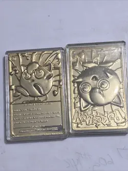 Burger King Pokemon 23K Gold Plated Trading Card Jigglypuff 1 Sealed 1 Opened - Image 4
