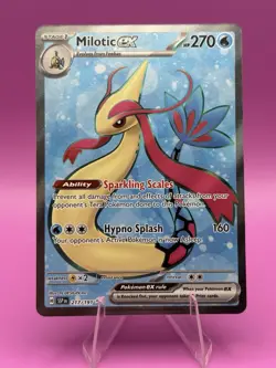 Pokemon TCG Milotic EX 2024 SV08 Surging Sparks Ultra Rare Holo Card #217/191 - Image 1