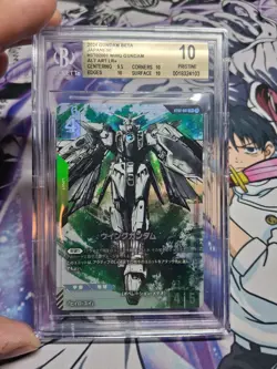 BGS 10 Gundam Card Game limited Box Ver.β ST02-001 LR+ Wing Gundam FOIL Japanese - Image 3