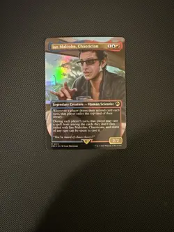 MTG Ian Malcolm, Chaotician ( FOIL Borderless) Universes Beyond: Jurassic World - Image 1