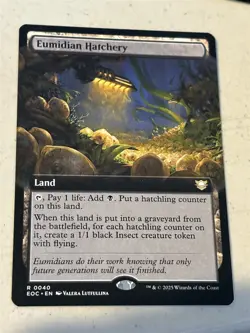 mtg borderless Eumidian Hatchery, Edge of Eternities Commander, unplayed - Image 1