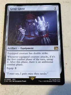 mtg Genji Glove, rare artifact, Final Fantasy, unplayed - Image 1