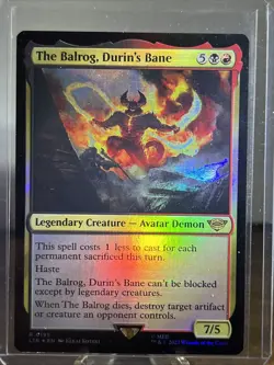 The Balrog, Durin's Bane Foil the Lord of the Rings: MTG Rare - Unplayed - Image 1