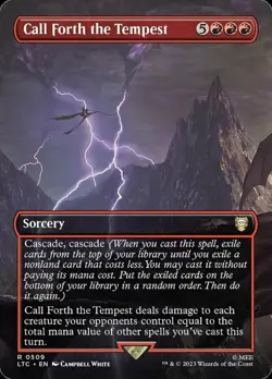 Near Mint x 1 Call Forth the Tempest - Foil - Borderless Commander: The Lord of - Image 1