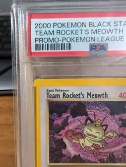 Team Rocket's Meowth - Black Star Promo #18 - 200 Pokemon League - PSA 10 - Image 2