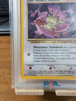 Team Rocket's Meowth - Black Star Promo #18 - 200 Pokemon League - PSA 10 - Image 3