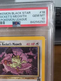 Team Rocket's Meowth - Black Star Promo #18 - 200 Pokemon League - PSA 10 - Image 5