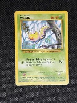 Pokemon TCG WEEDLE 69/102 Base Set Unlimited WOTC - Image 1