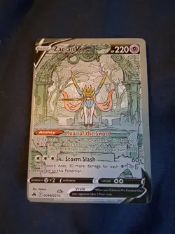 Pokemon TCG Zacian v Crown Zenith: Galarian Gallery GG48 Near Mint Condition - Image 2