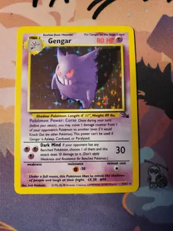 Gengar 5/62 Fossil Unlimited Holo Rare Pokemon TCG - Image 1
