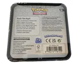 Pokemon TCG: 1 Stacking Tin (Q1 2025) Includes 3 Packs & 2 Stickers New / Sealed - Image 2