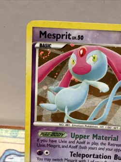 Pokemon TCG Mesprit 14/123 Mysterious Treasures Holo Rare (Swirl) - Image 2