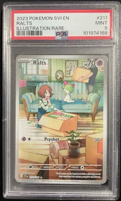 2023 Pokemon SVI En-Scarlet & Violet | Illustration Rare #211 Ralts PSA 9 - Image 1