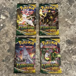 8x Lot - Pokemon TCG Evolving Skies Booster Pack Lot - Factory Sealed - Image 2