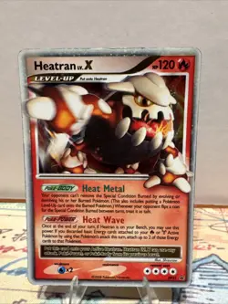 Heatran LV.X DP31 Diamond and Pearl Holo Black Star Promo Pokemon TCG - Image 1