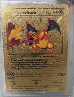 Pokemon Charizard 120hp TCG Gold Foil - Image 1