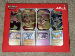 Pokemon 151 Mini Tin 4-Pack Sam’s Club Exclusive Display • Sealed Set w/ Promos - Image 1