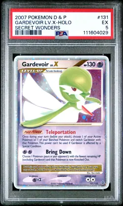 2007 POKEMON DP SECRET WONDERS GARDEVOIR LV.X #131 ULTRA PSA 5 EX #111604029 - Image 1