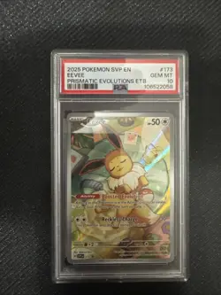 Pokemon 2025 SVP en Evee #173 Prismatic Evolutions ETB PSA 10 Gem Mint - Image 1