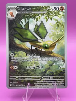 Pokemon TCG Vibrava 206/191 Surging Sparks Full Art Illustration Rare Holo - Image 1