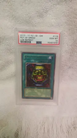 2010 2017 Yu-Gi-Oh! Pot of Greed LOB-119 Rare PSA 10 GEM MINT - Image 1