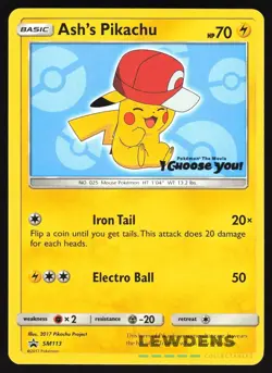 Ash's Pikachu - SM113 - Pokemon The Movie - Black Star Promos - Pokemon Card 5 - Image 1