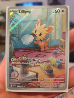 Pokemon TCG White Flare Lillipup 154/086 Illustration Rare Card NM - Image 1