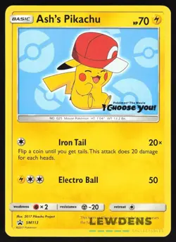 Ash's Pikachu - SM113 - Pokemon The Movie - Black Star Promos - Pokemon Card 2 - Image 1