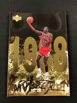 UPPER DECK MICHAEL JORDAN GOLD SERIES OVERSIZED CARD! 1988 - Image 1
