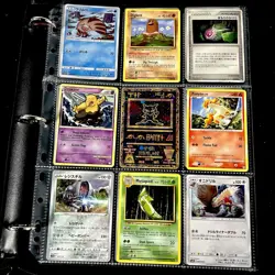 Pokemon Vintage Cards (METAL CUSTOM MEW) Binder Pages Lot - Image 1