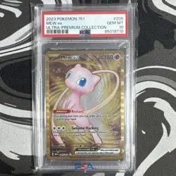 2023 Pokemon Mew ex Full Art 151 UPC Gold Metal Promo Card 205/165 PSA 10 GEM MT - Image 1