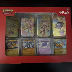 Pokemon 151 S&V - 4 Pack Mini Tins + 4 Promo Cards - SAMS CLUB EXCLUSIVE 2x - Image 2