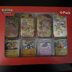 Pokemon 151 S&V - 4 Pack Mini Tins + 4 Promo Cards - SAMS CLUB EXCLUSIVE 2x - Image 3