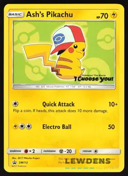 Ash's Pikachu - SM112 - Pokemon The Movie - Black Star Promos - Pokemon Card 4 - Image 1