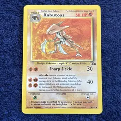 Kabutops 24/62 Fossil Rare Non-Holo WOTC Vintage Pokemon Card 1999 NM - Image 1