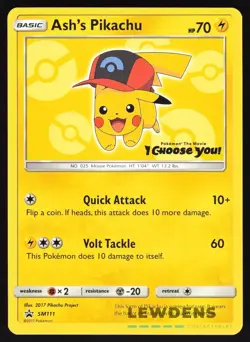 Ash's Pikachu - SM111 - Pokemon The Movie - Black Star Promos - Pokemon Card 4 - Image 1
