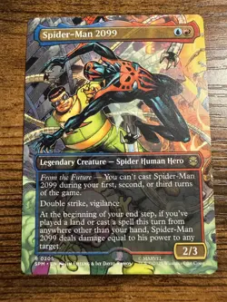 Spider-Man MTG magic The Gathering Marvel Borderless Scene Card Spider Man 2099 - Image 1