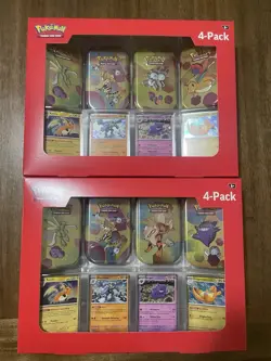 NEW Pokemon 4 Mini Tins 4 Promo Cards Bundle 151 Sam's Club - LOT OF 2NEW - Image 1