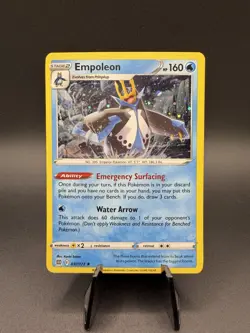 Empoleon 037/172 Brilliant Stars Pokemon Cosmo Holo Foil Rare Card 2022 - Image 1