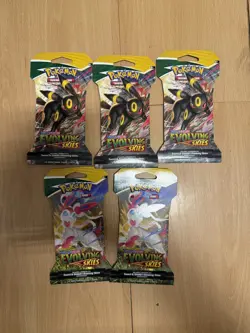 Evolving Skies Sleeved Booster Packs Pokemon Cards TCG Sealed - Image 1