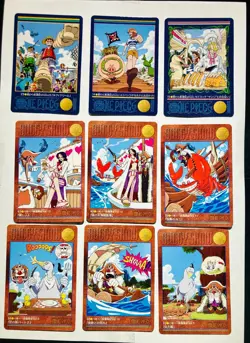One Piece 9P Visual Adventure Card 23 14 19 41 40 39 34 38 33 Japan BANDAI 2000 - Image 1