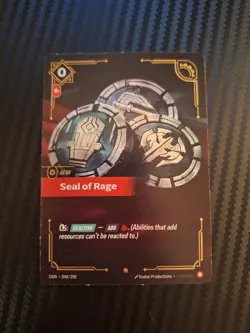 FOIL Riftbound Seal Of Rage card OGN 040/298 League of legends- English - Image 1