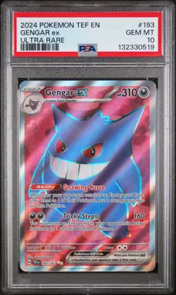 Pokemon Gengar EX TCG 193/162 Ultra Rare Card 2024 Temporal Forces PSA 10 - Image 1