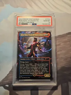 MTG Secret Lair Drop Iron Man, Titan of Innovation PSA 10 - Image 1
