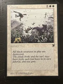 MTG - Cleanse - Legends - LP White Rare Vintage - Image 1