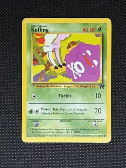 Pokemon TCG KOFFING 58/82 Team Rocket Set Unlimited WOTC - Image 1